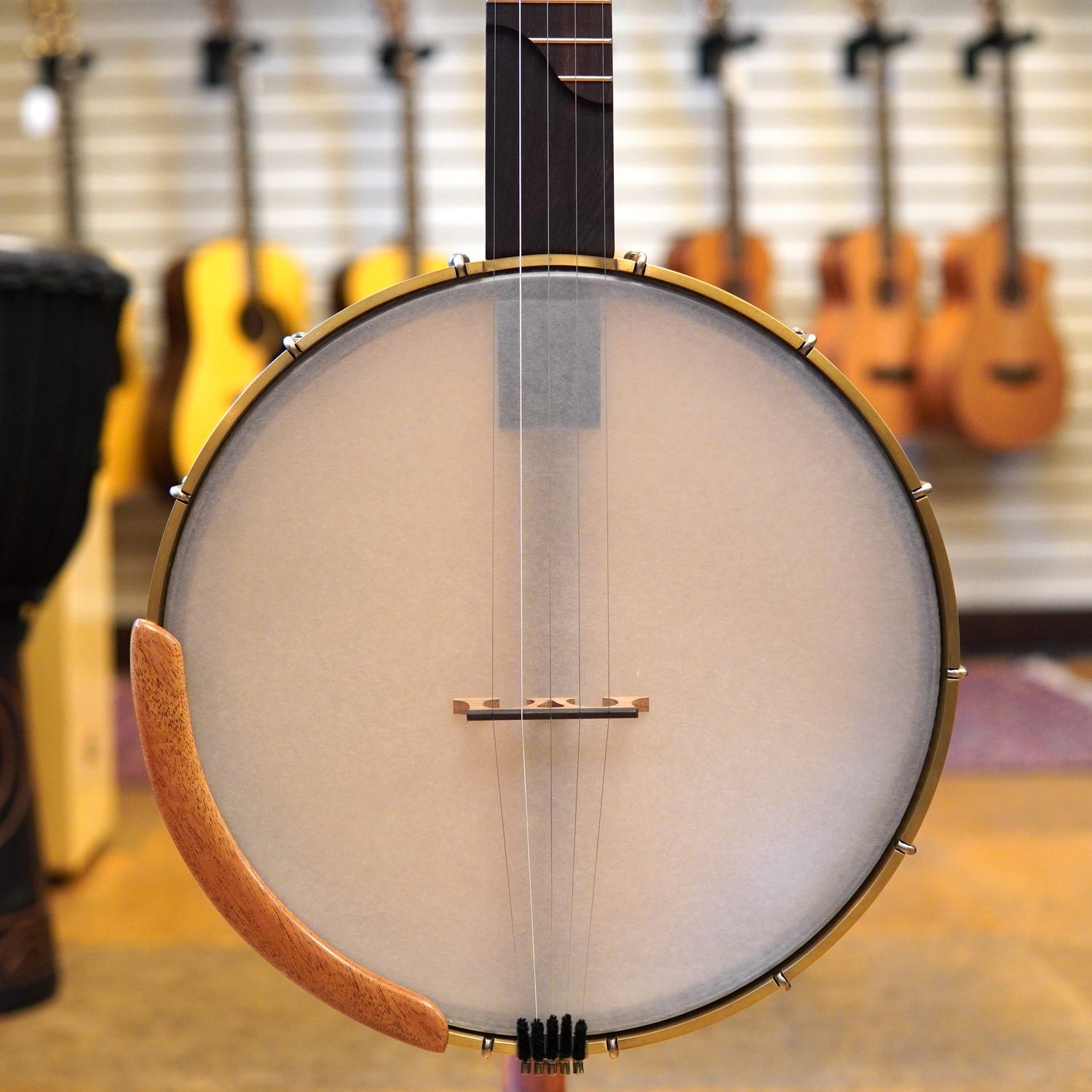 OME Alpha 12" 14-Bracket Open Back 5-String Banjo with Spikes, Padded Gig Bag