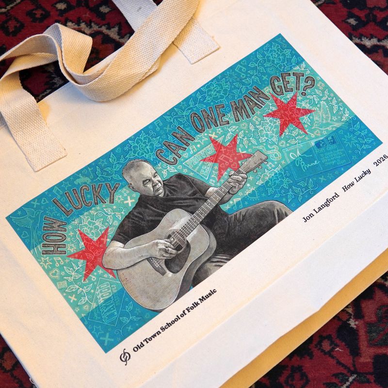 Limited Run John Prine "How Lucky" Mural 20 x 15" Tote Bag