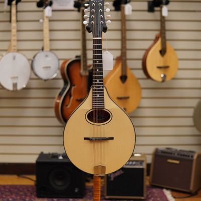 Eastman PCH-M104 PCH A Style Mandolin, Natural Finish Beginner Bundle w/ Gig Bag, Tuner, Picks , and Strap