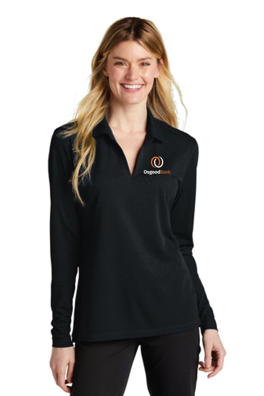 OB- Nike Ladies Dri-FIT Micro Pique 2.0 Long Sleeve Polo NKDC2105