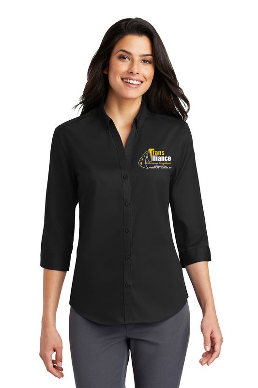 Trans Alliance _LADIES 3/4 Sleeve Button Down S665