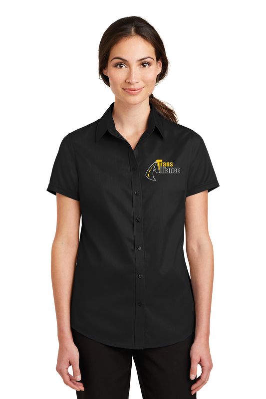 Trans Alliance _LADIES  Short Sleeve Button Down L664