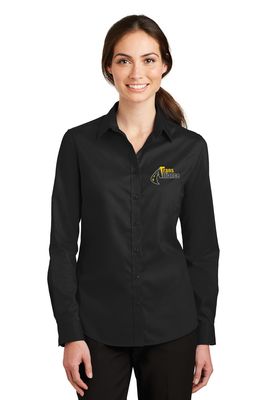 Trans Alliance_LADIES SuperPro Twill Long Sleeve Button Up L663