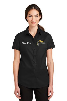 Trans Alliance _LADIES  Short Sleeve Button Down L664