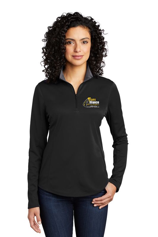 Trans Alliance_LADIES Silk Touch 1/4 Zip 	LK584