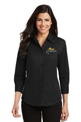 Trans Alliance _LADIES Easy Care 3/4 Sleeve Button Up L612