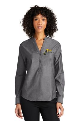 Trans Alliance _LADIES Long Sleeve Chambray Easy Care Button Up LW382