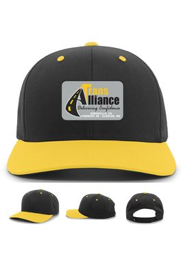 Trans Alliance_Cotton Poly Hook&amp;Loop Adjustable Cap Black/Gold 302C