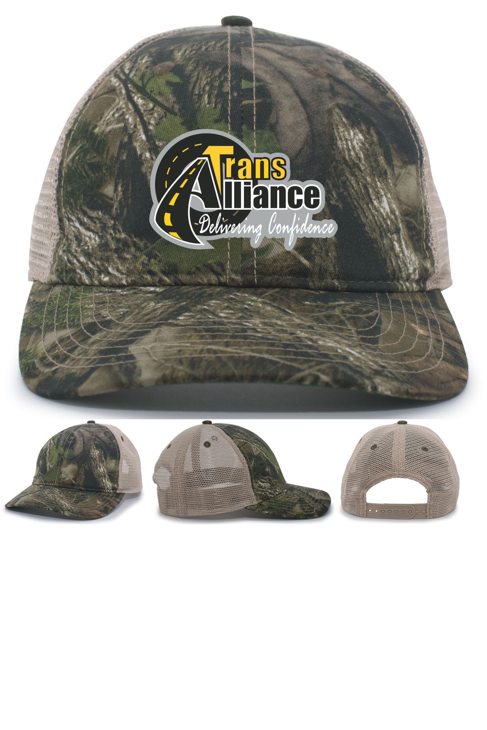 Trans Alliance _ VINTAGE CAMO SOFT TRUCKER SNAPBACK CAP 637C