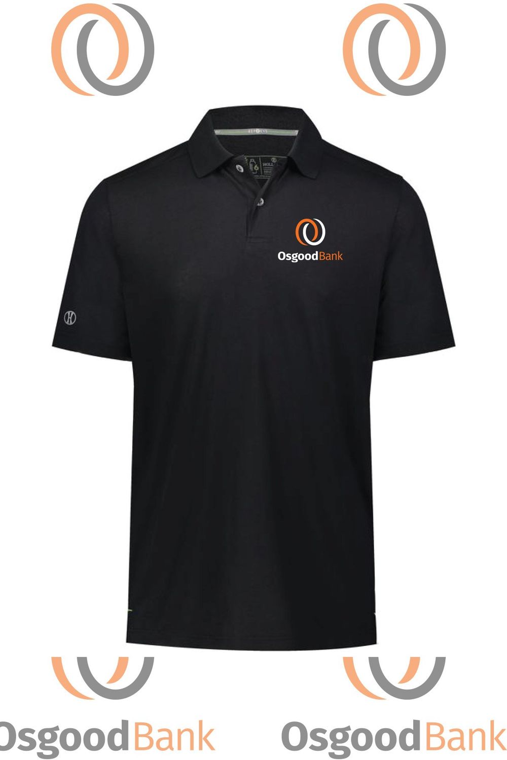 OB- REPREVE® ECO POLO 222575, Color: Black, Size: XS