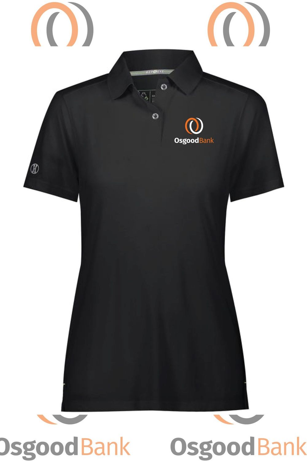 OB- LADIES REPREVE® ECO POLO 222775, Color: Black, Size: XS