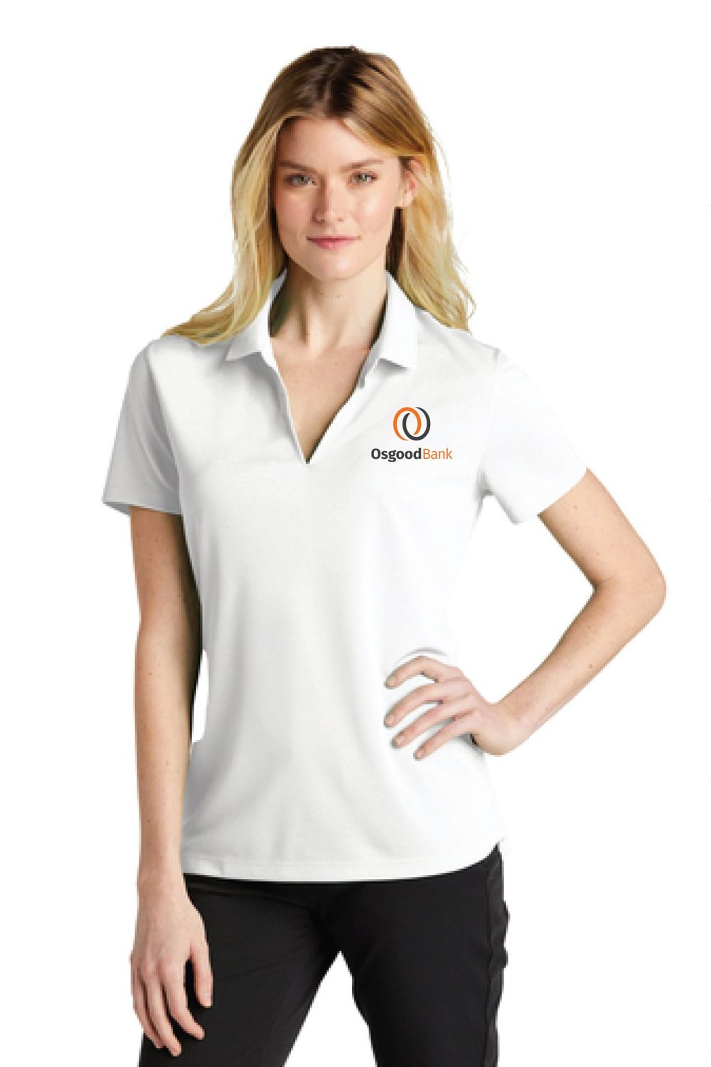 OB- Nike Ladies Dri-FIT Micro Pique 2.0 Polo NKDC1991, Color: White, Size: 2XL