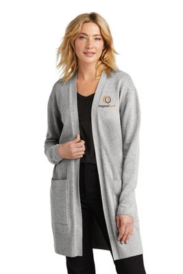 OB - LADIES Mercer+Mettler Women’s Open Front Cardigan Sweater MM3023, Color: Gusty Grey Heather, Size: XS