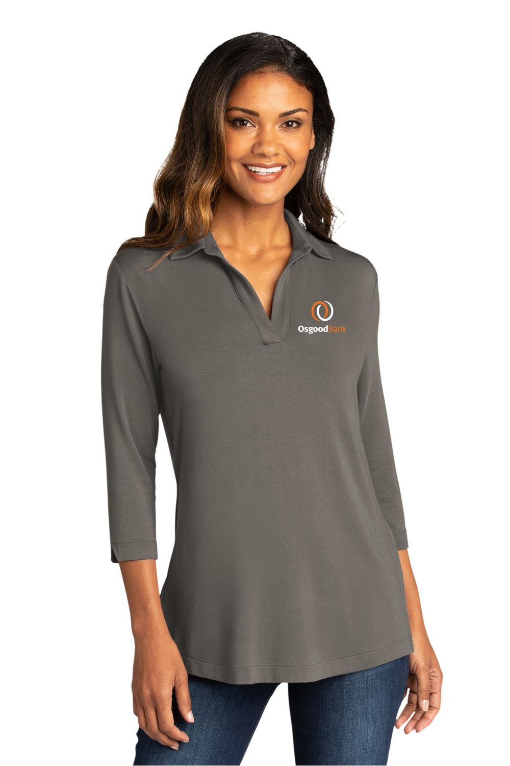 OB - Port Authority Ladies Luxe Knit Tunic LK5601, Color: Sterling Grey, Size: XS