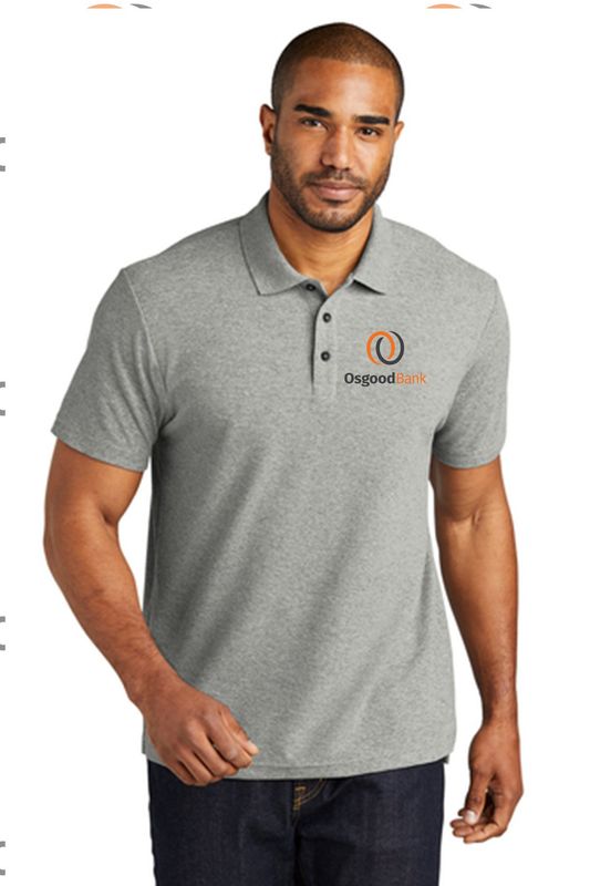 OB - Port Authority C-FREE  Cotton Blend Pique Polo K867, Color: Deep Smoke Heather, Size: XS