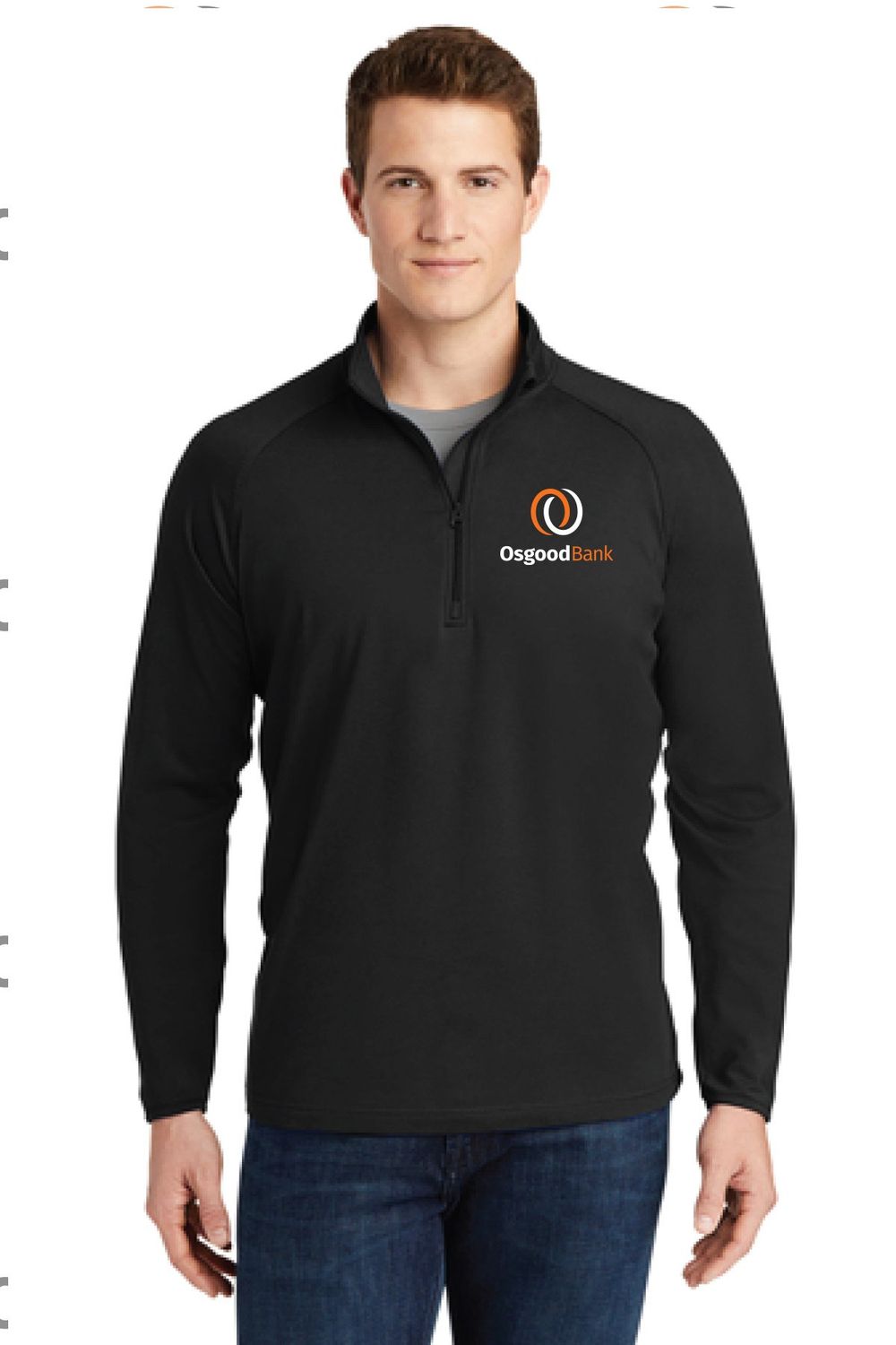 OB- Sport-Tek® Sport-Wick® Stretch 1/2-Zip Pullover ST850, Color: Black, Size: XS