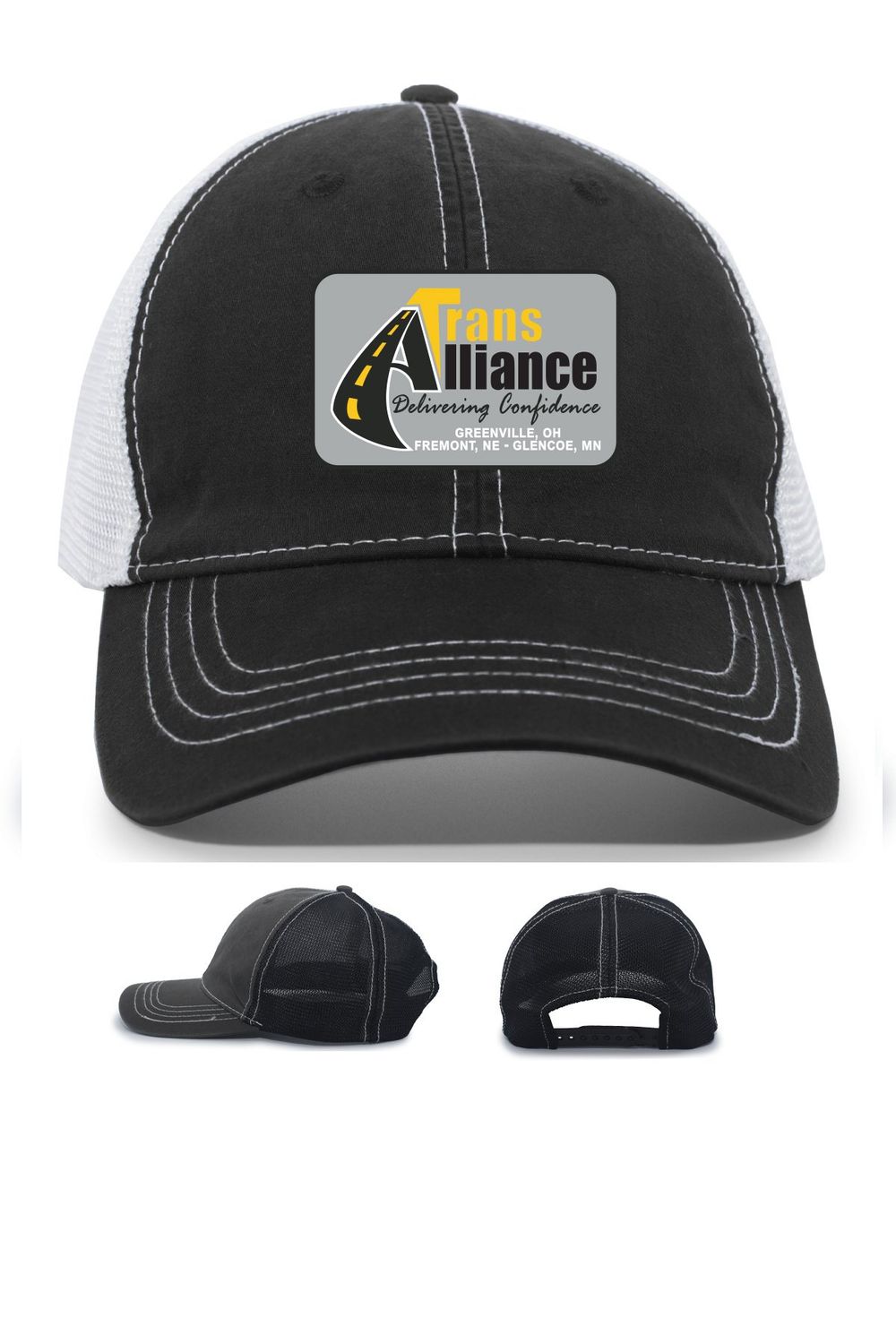 Trans Alliance _Vintage Trucker Snapback V67, Color: Black/White