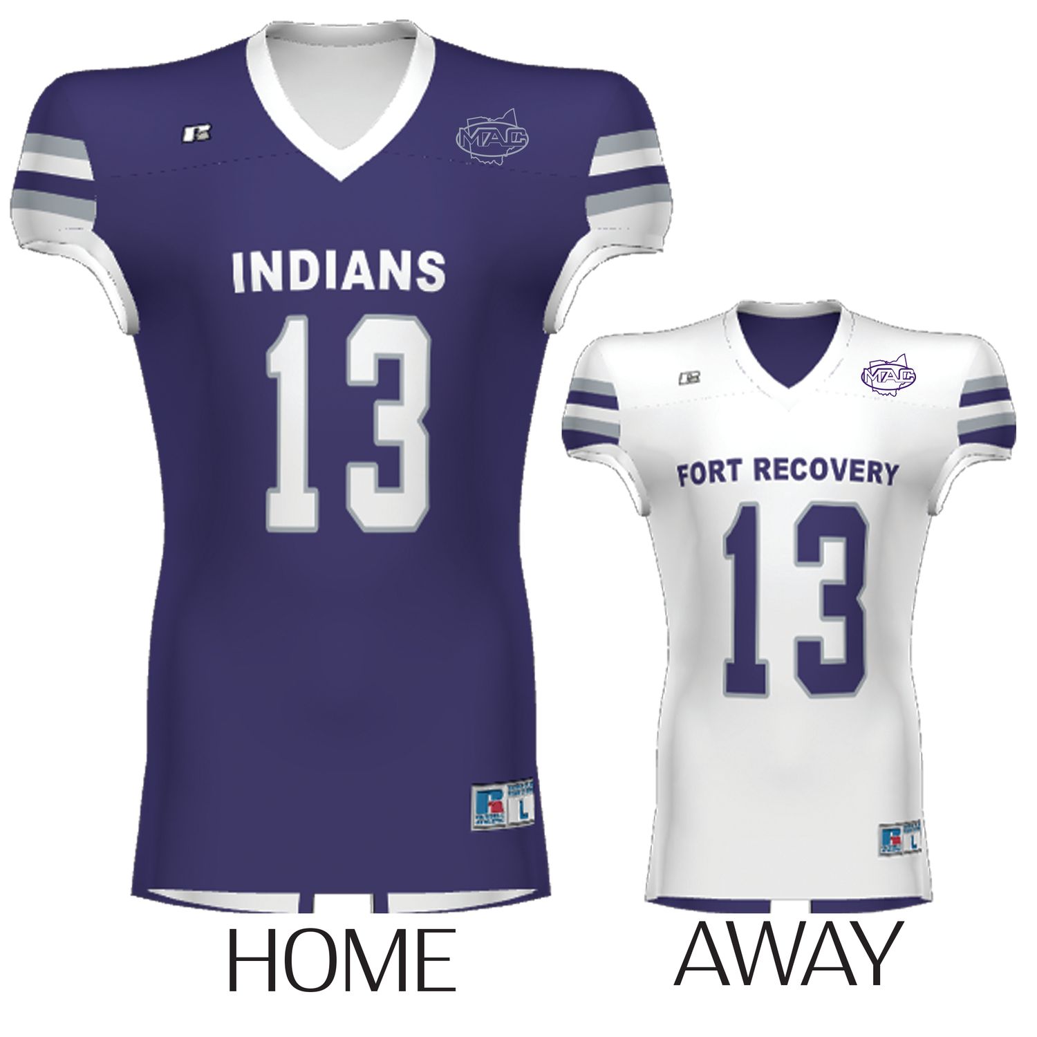 Reversible Sublimated Football Jersey _ Fort Recovery