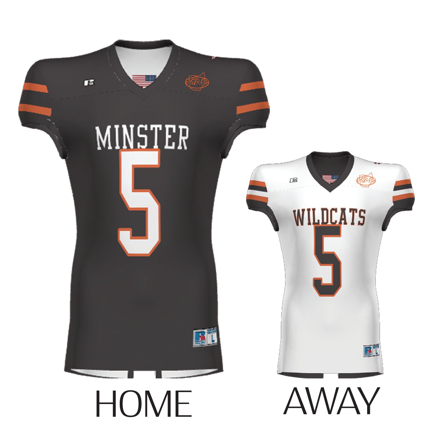 Reversible Sublimated Football Jersey _ Minster