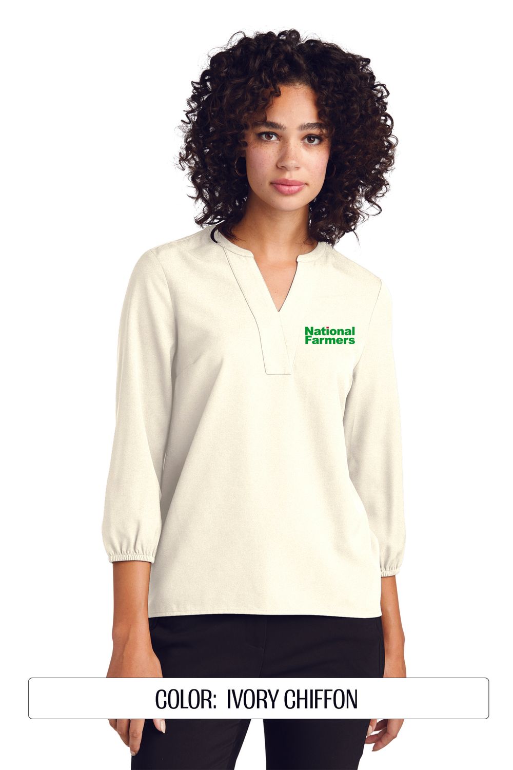 NF- Mercer+Mettle Women&#39;s Stretch Crepe 3/4-Sleeve Blouse MM2011