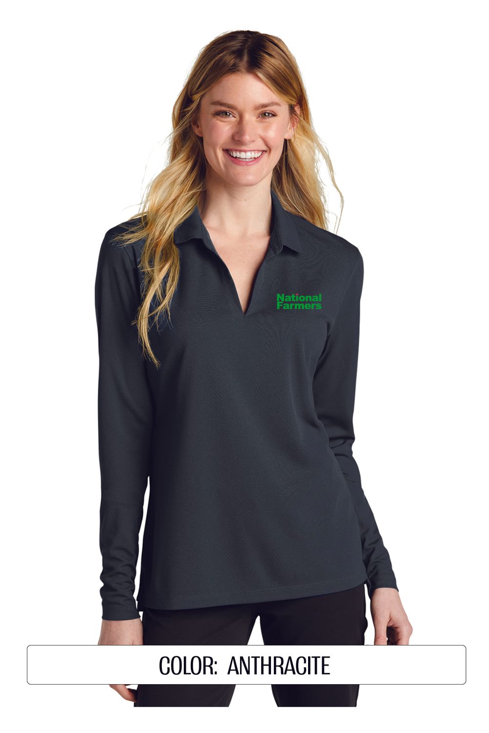 NF - Nike Ladies Dri-FIT Micro Pique 2.0 Long Sleeve Polo NKDC2105