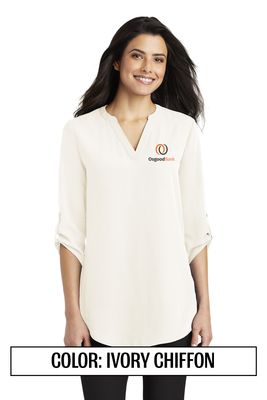 OB Port Authority ® Women's 3/4-Sleeve Tunic Blouse OBLW701