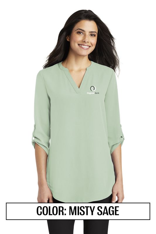OB Port Authority ® Women&#39;s 3/4-Sleeve Tunic Blouse OBLW701