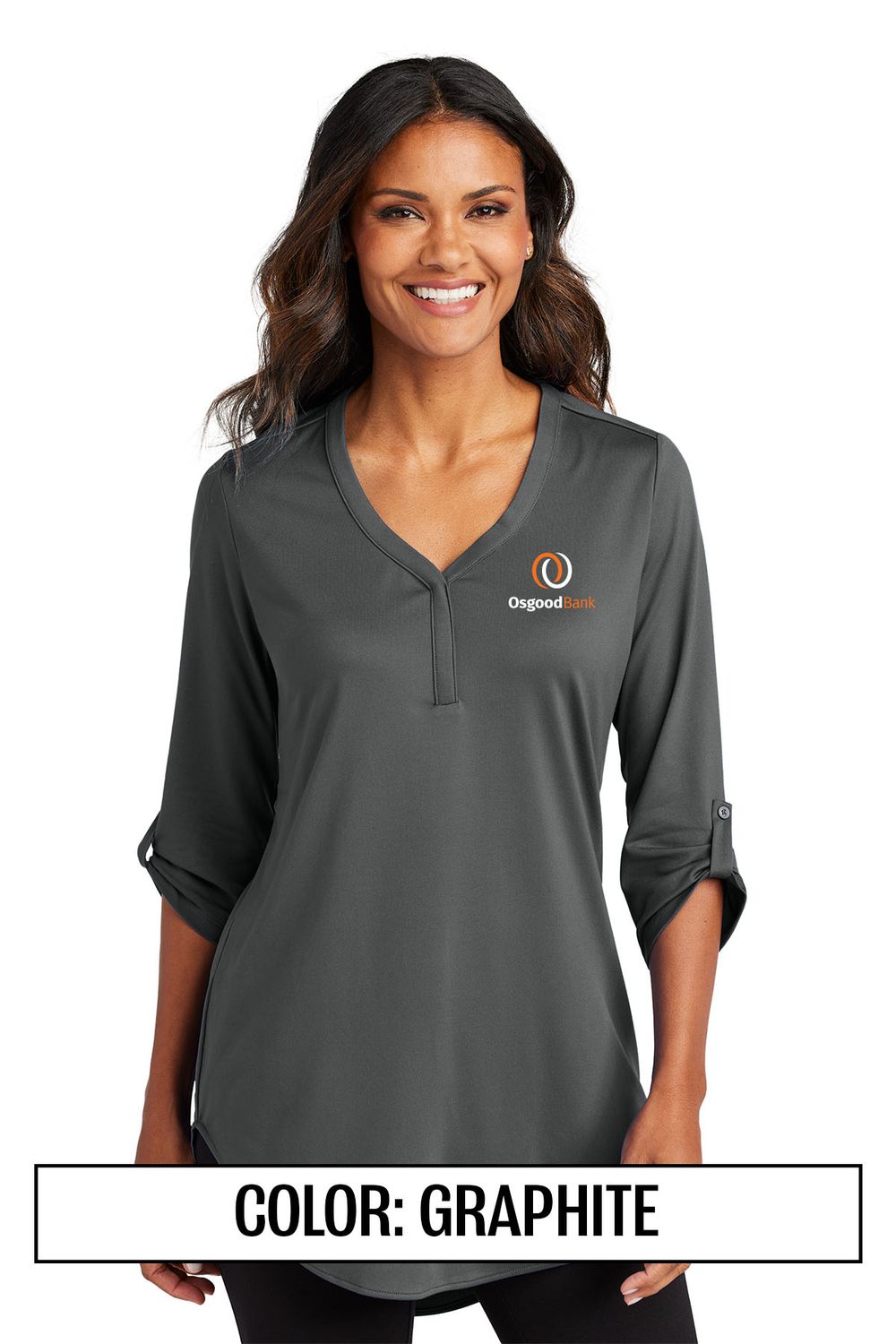 OB Port Authority® Women&#39;s City Stretch 3/4-Sleeve Tunic OBLK6840