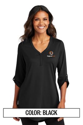 OB Port Authority® Women's City Stretch 3/4-Sleeve Tunic OBLK6840