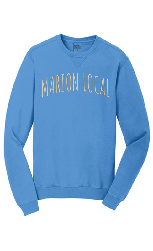 Marion Local  Port &amp; Company® Beach Wash® Garment-Dyed Crewneck Sweatshirt PC098ML
