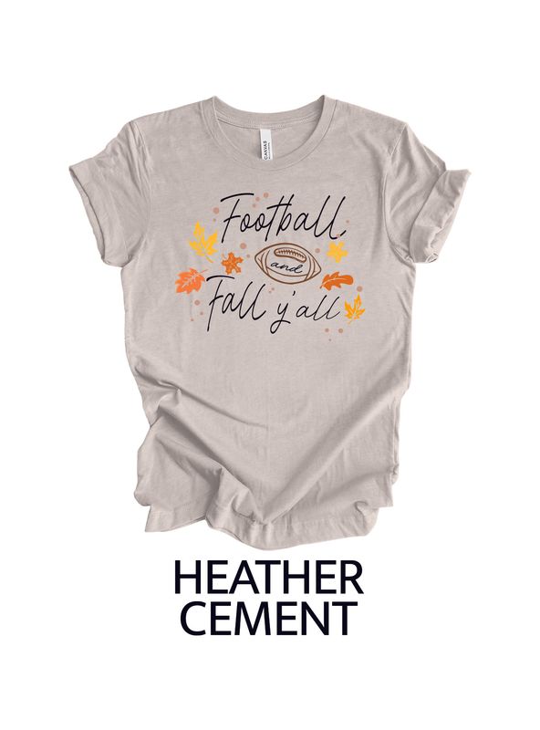 Fall - Bella+Canvas Jersey Tee _ Football and Fall BC3001CVC