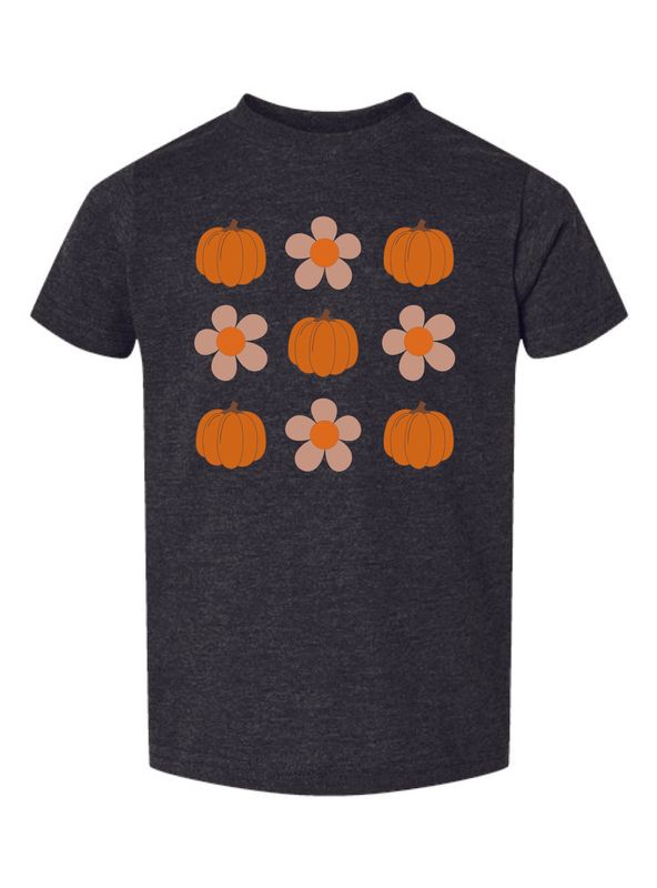 Fall - Rabbit Skins Toddler T-Shirt _ Pumpkin Grid RS3321