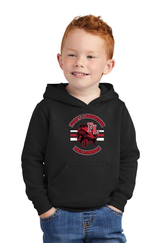 FORT LORAMIE Port &amp; Company® TODDLER Core Fleece Pullover Hooded Sweatshirt _ V3S _FLCAR78H