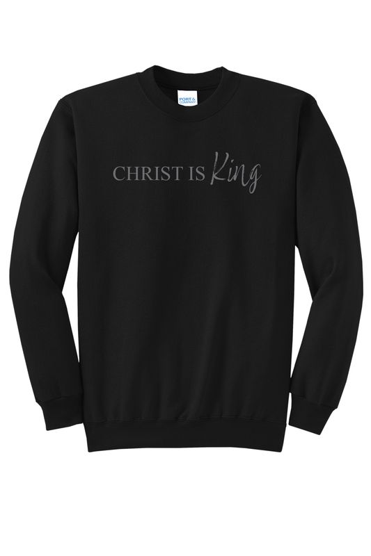 TMS _ Port &amp; Company® Core Fleece Crewneck Sweatshirt _ Christ is King