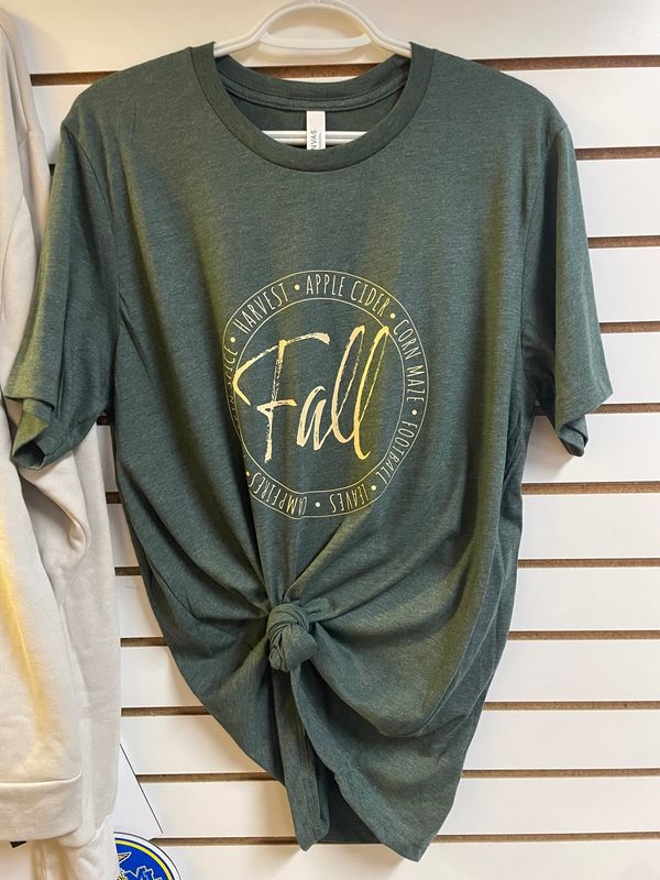 Fall - Bella+Canvas Jersey Tee _ Circle Fall BC3001CVC