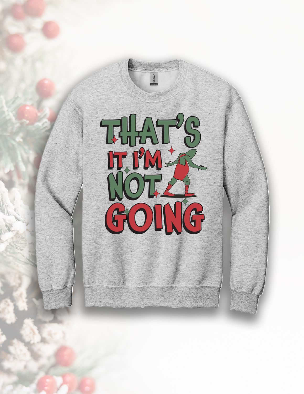 Christmas Port &amp; Company® Core Fleece Crewneck Sweatshirt PC78 That&#39;s it