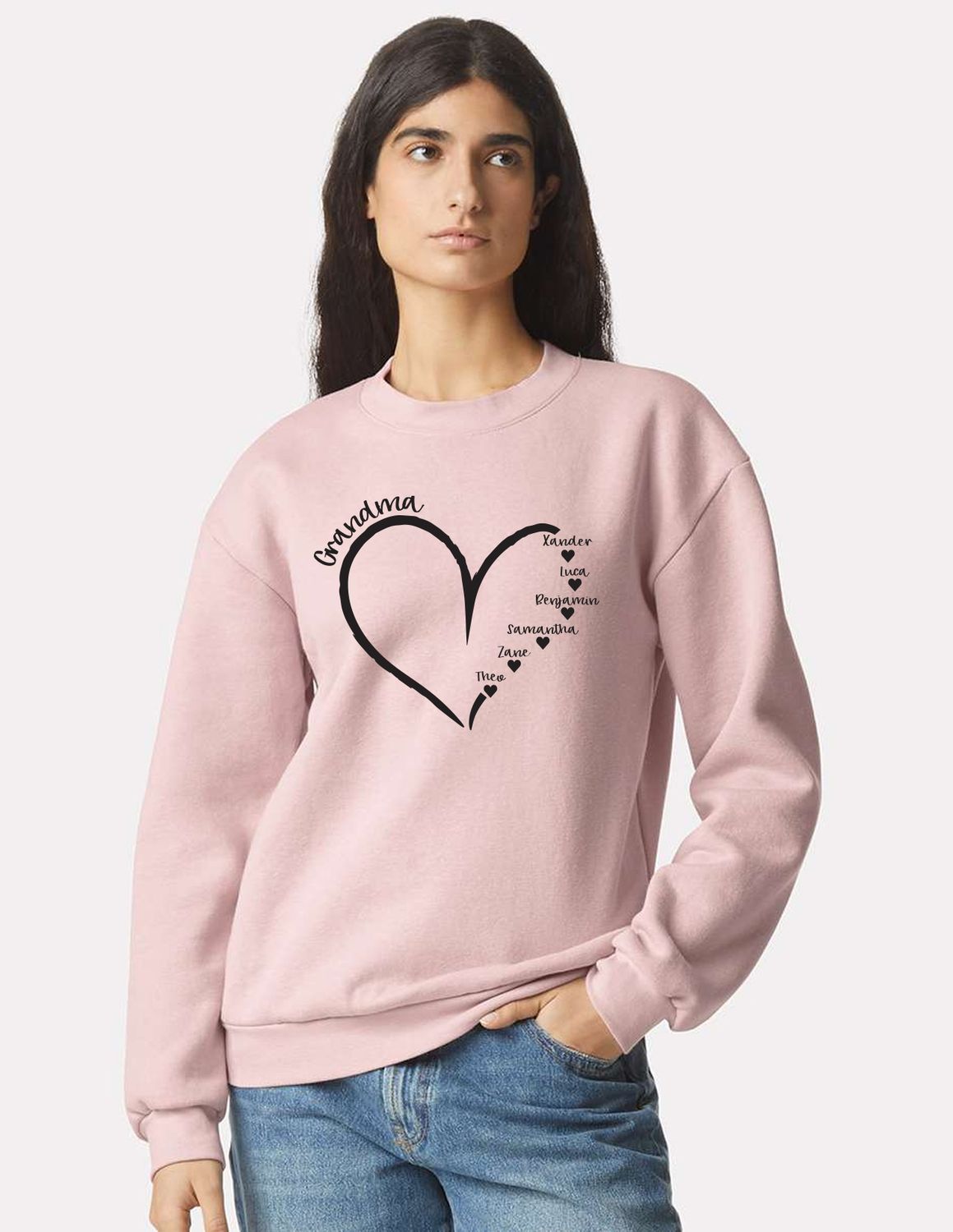 Grandma Heart _ American Apparel - Reflex Fleece Crewneck Sweatshirt - RF496GH