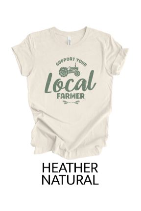 TMS _ BELLA+CANVAS ® Unisex Heather CVC Short Sleeve Tee _ Support Local Farmers