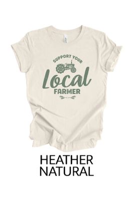 TMS _ BELLA+CANVAS ® Unisex Heather CVC Short Sleeve Tee _ Support Local Farmers