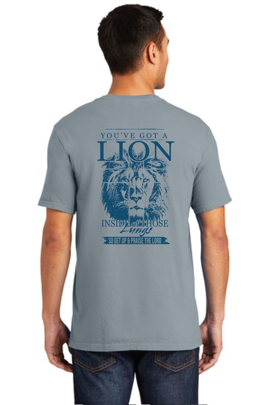 Faith Based _ Port &amp; Company® Beach Wash® Garment-Dyed Tee PC099 Lion Lungs