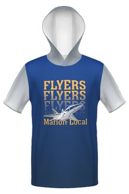 Marion Local _ Cotton Touch Short Sleeve Hoodie _ Sublimated Grey Sleeves