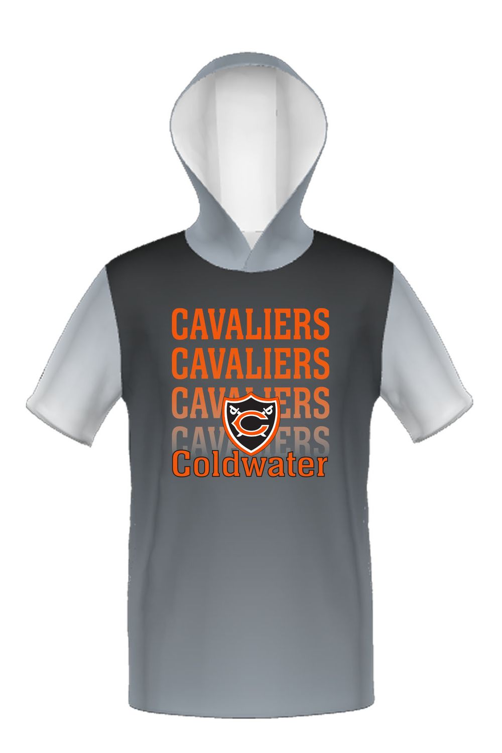 Coldwater _ Cotton Touch Short Sleeve Hoodie _ Sublimated Grey Sleeves