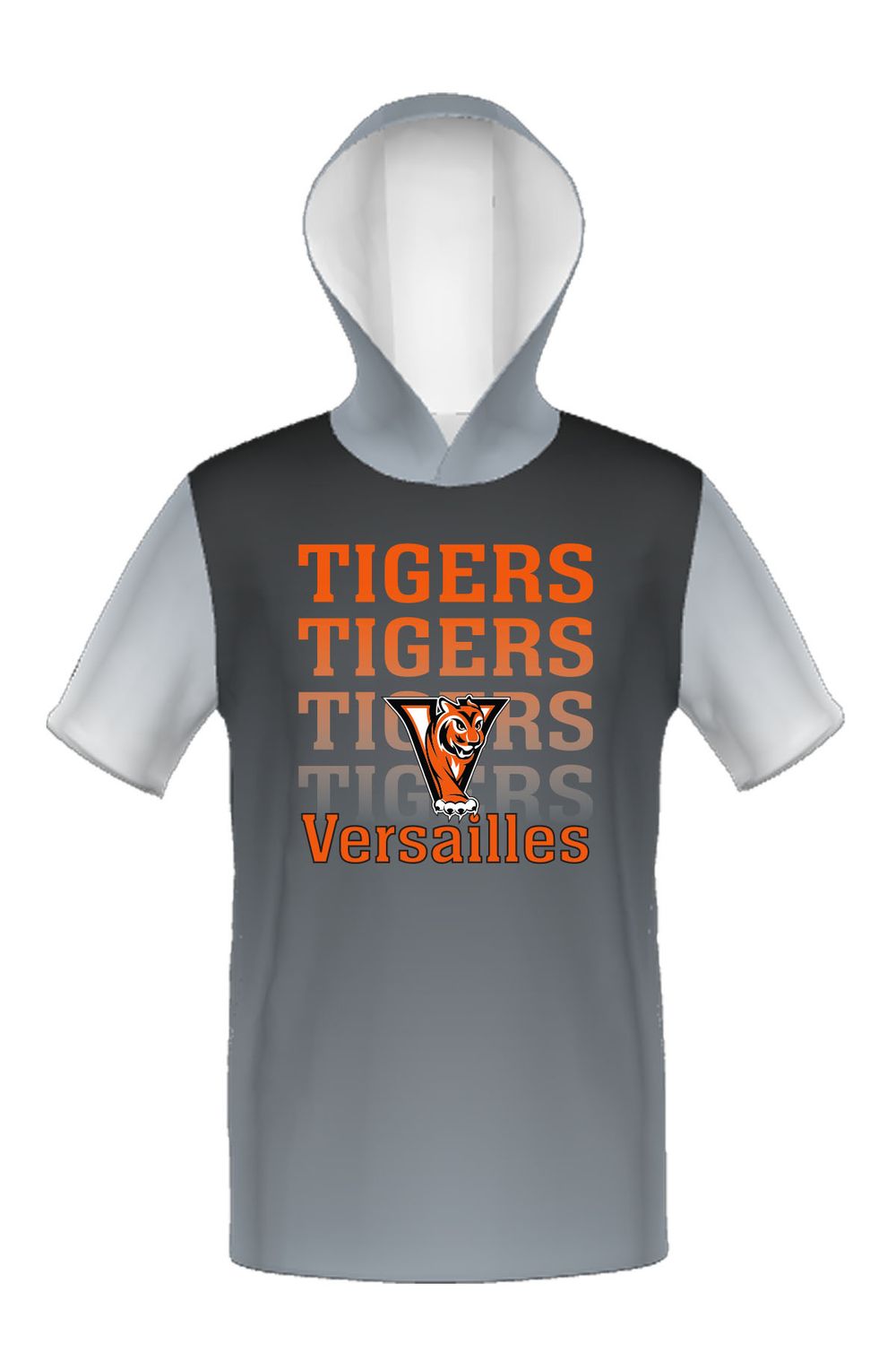 Versailles _ Cotton Touch Short Sleeve Hoodie _ Sublimated Grey Sleeves