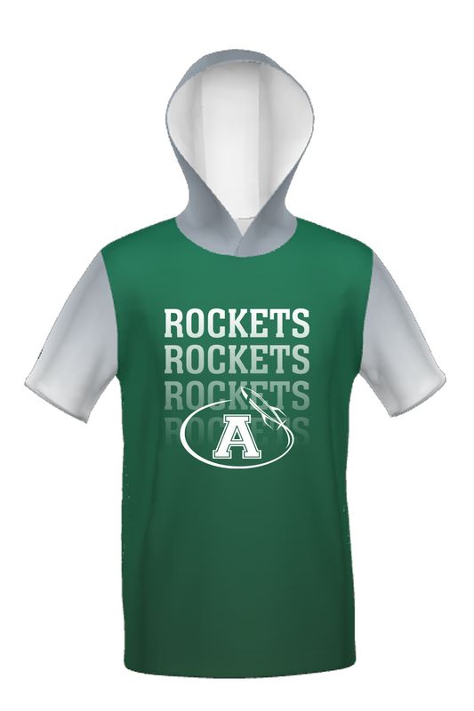 Anna _ Cotton Touch Short Sleeve Hoodie _ Sublimated Grey Sleeves