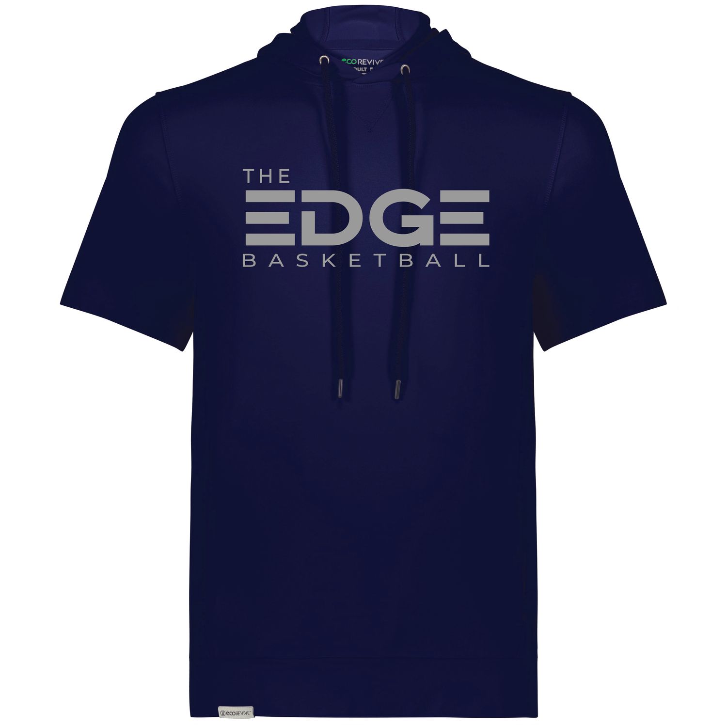 THE EDGE - ADULT SHORT SLEEVE HOODIE 222505, Color: NAVY, Size: SMALL