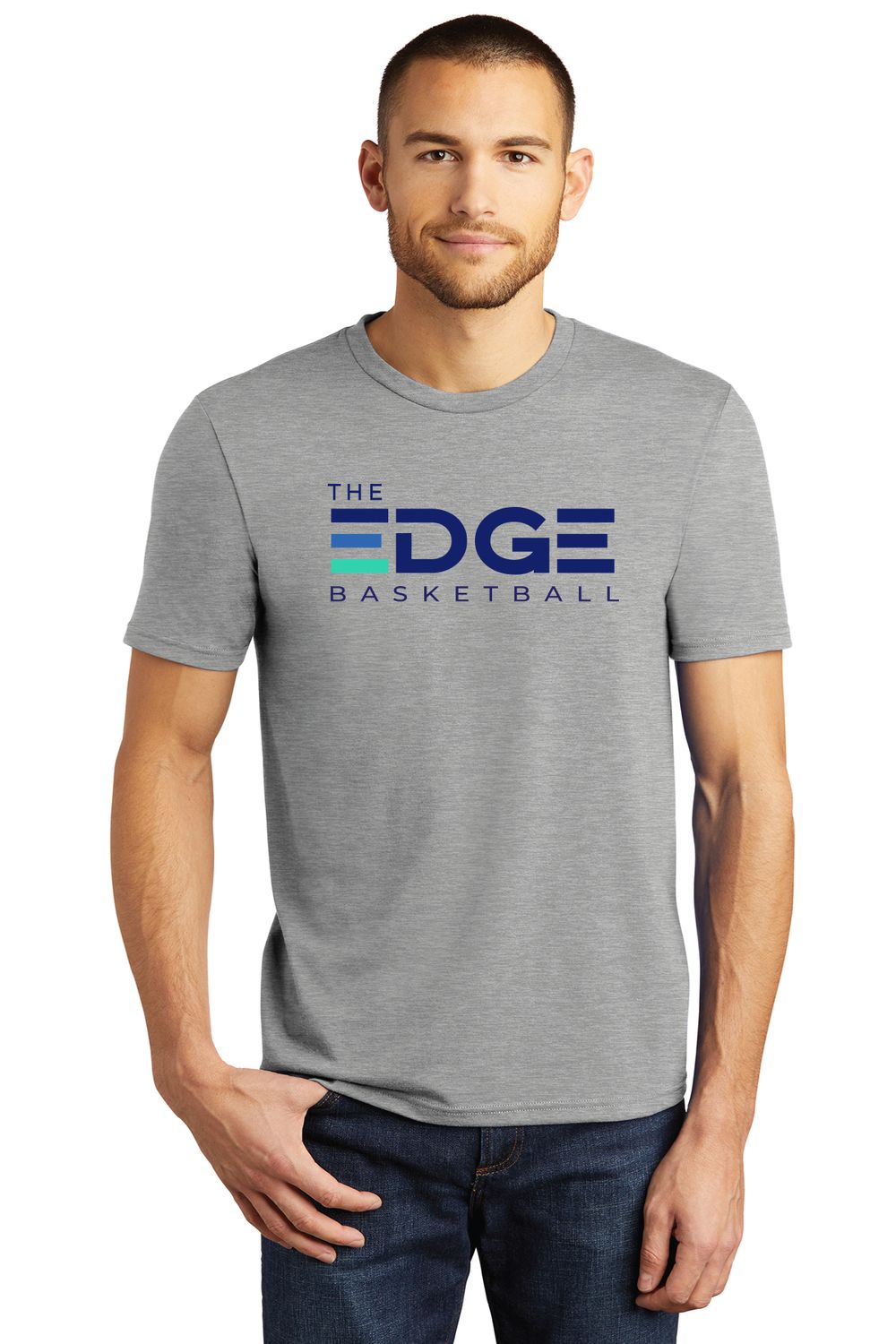 The Edge_ Triblend Tshirt  DM130, Color: GREY FROST _ Basketball, Size: XS