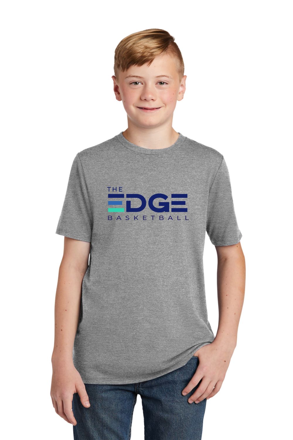 The Edge_ YOUTH Triblend Tshirt  DT130Y, Color: GREY FROST _ Basketball, Size: XS