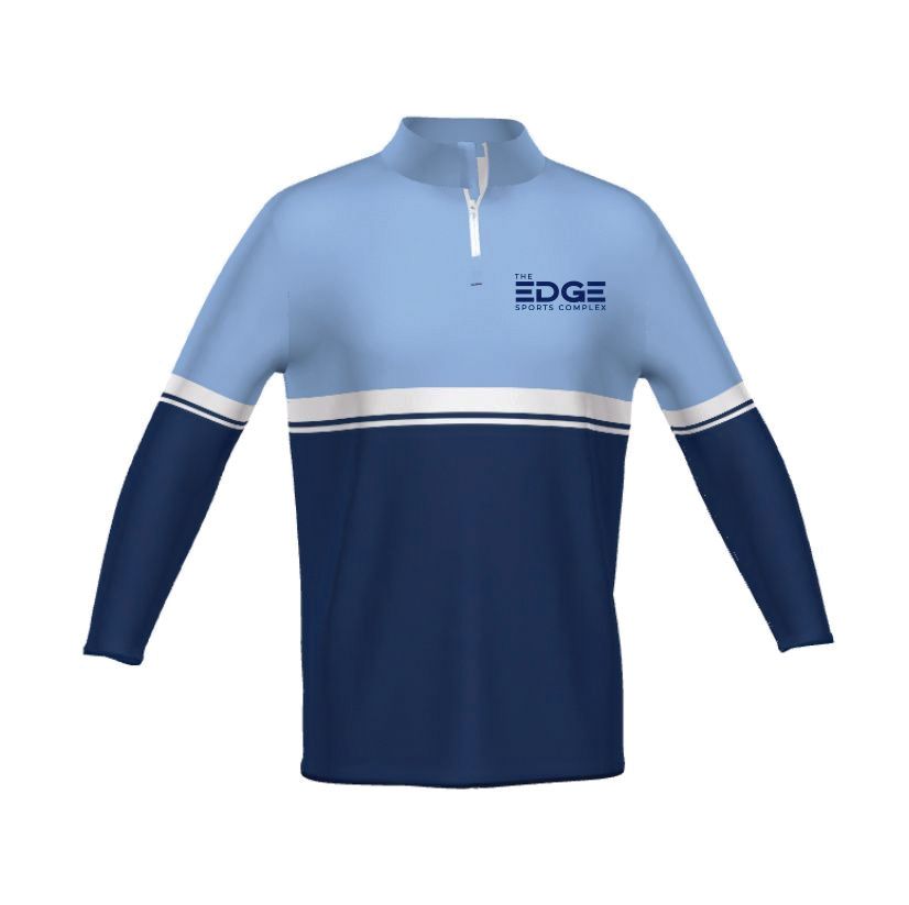 THE EDGE _ YOUTH Sublimated 1/4 Zip, Color: STRIPE, Size: SMALL