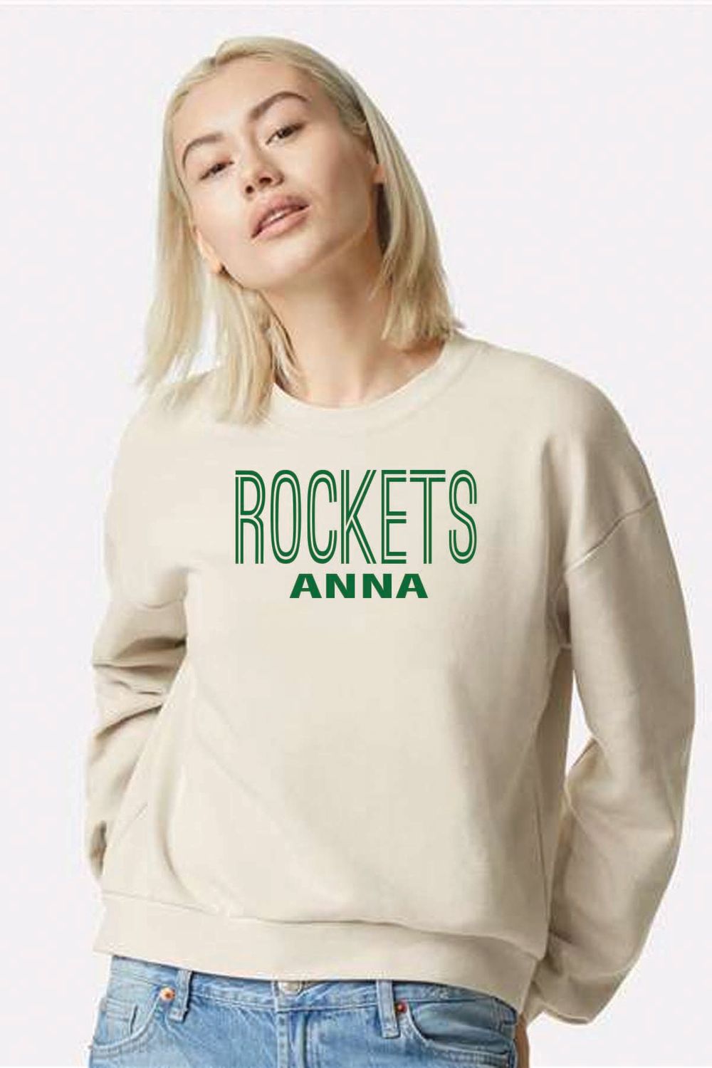 Anna _ American Apparel - ReFlex Women&#39;s Fleece Crewneck Sweatshirt - RF494_ANNA