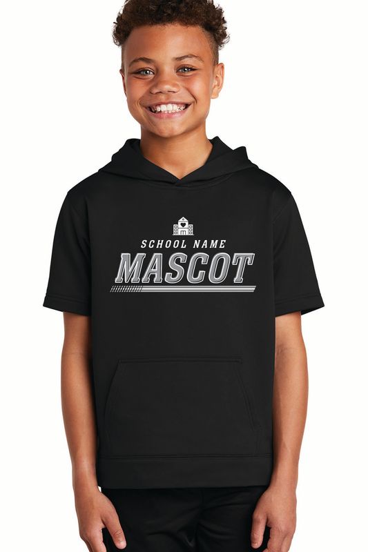 Sport-Tek ® Youth Sport-Wick ® Fleece Short Sleeve Hooded Pullover _FASTLINES